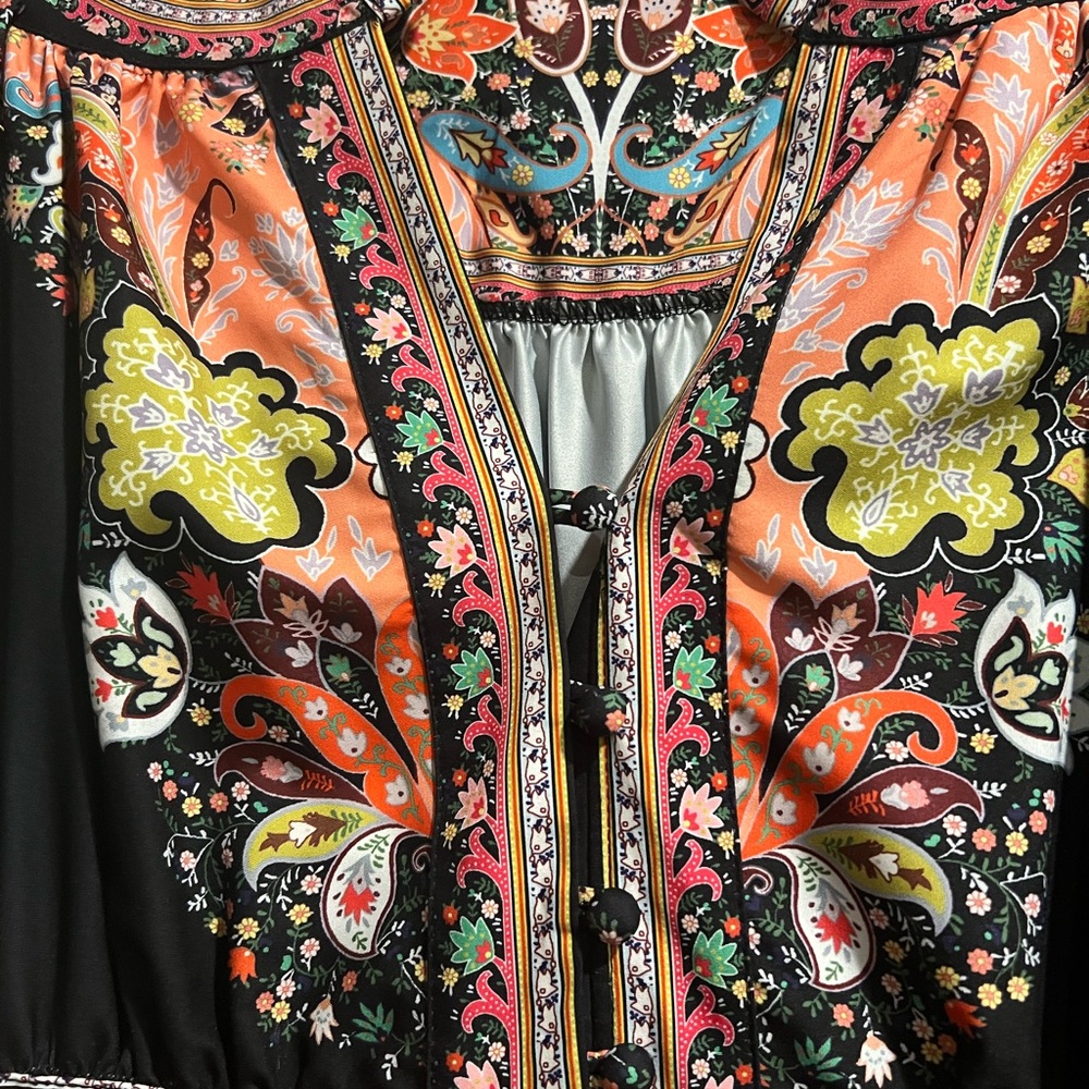 NWOT This dress is everything! Elegant Multicolor Maxi Dress - Picture 4 of 7